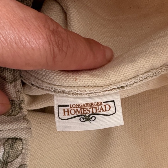 Gently Loved Longaberger Green Leaf Pattern Mini Tote - Picture 6 of 9